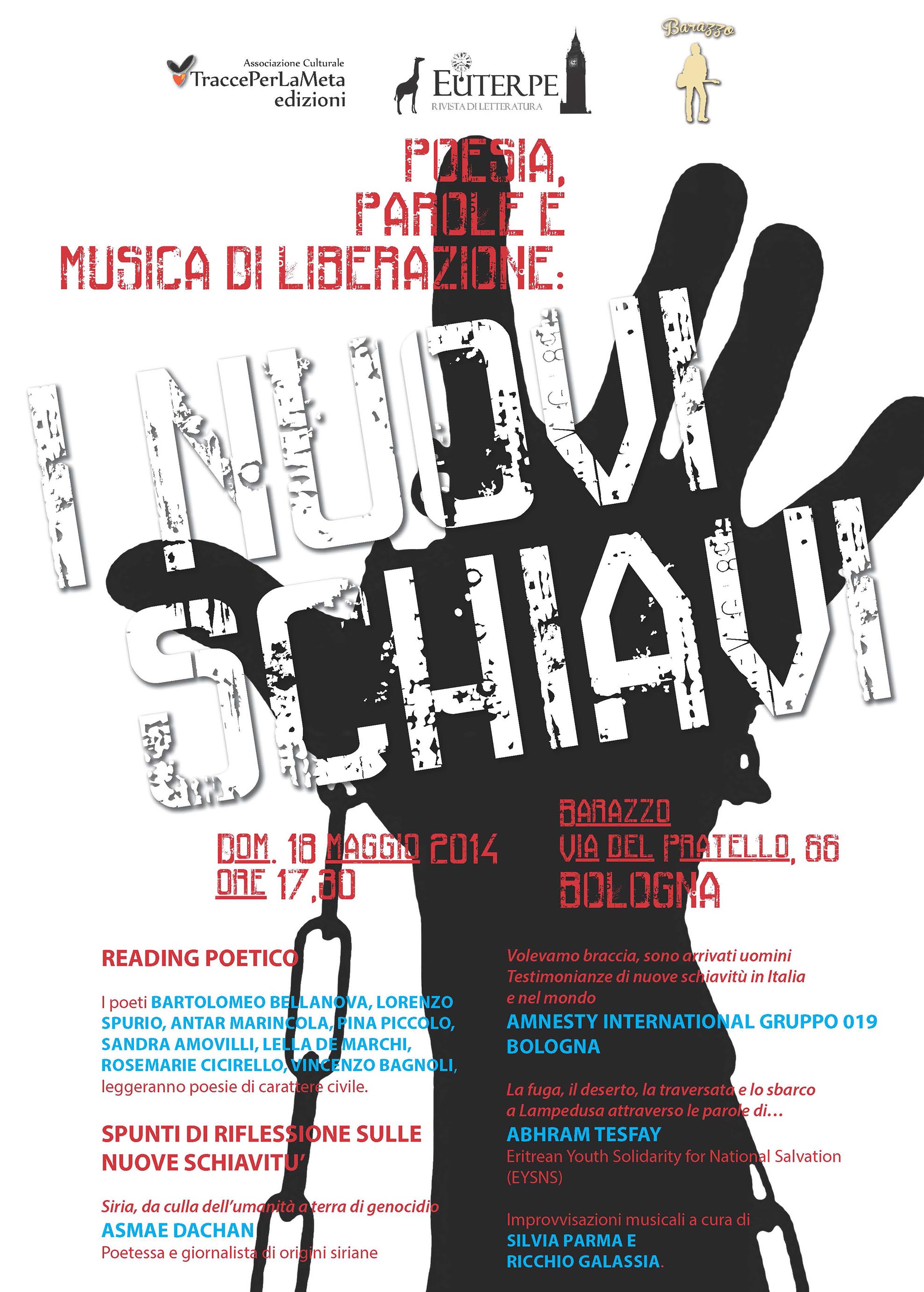 18.5.2014 – Poesia, Parole e Musica di liberazione: I nuovi schiavi
