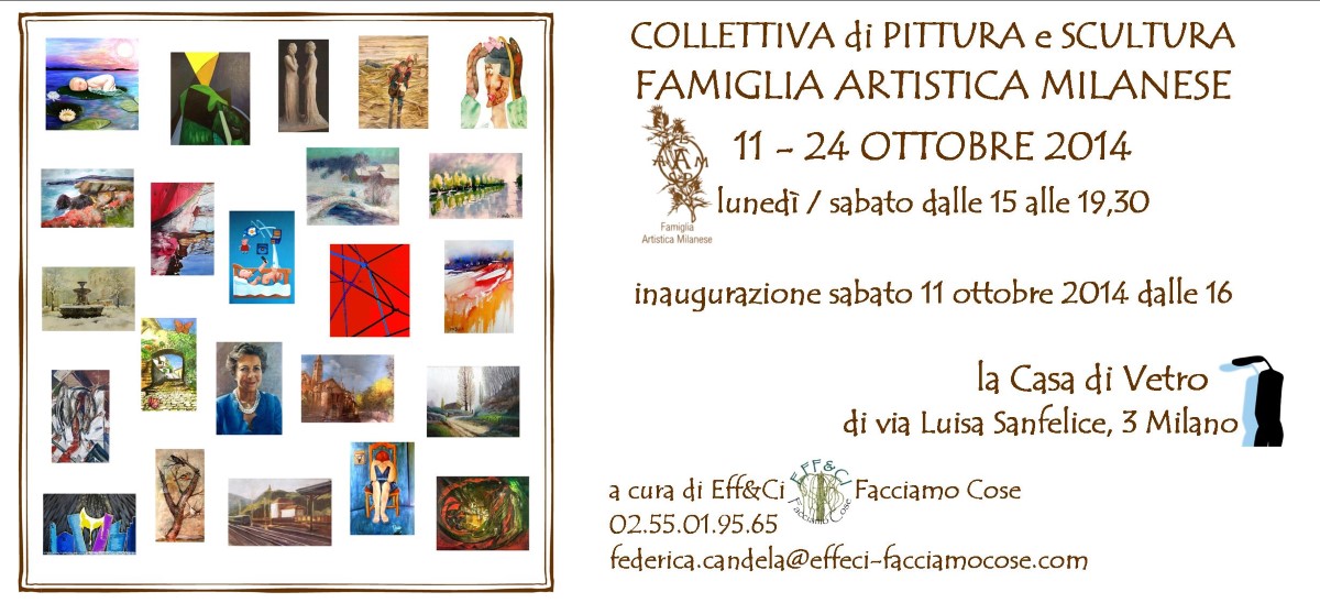 11.10.2014 Inaugurazione Collettiva di Pittura e Scultura Famiglia Artistica Milanese