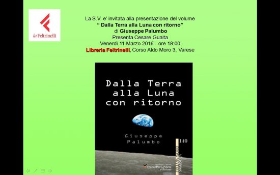 11.3.2016 – Presentazione libro “Dalla Terra alla Luna con ritorno” di Giuseppe Palumbo