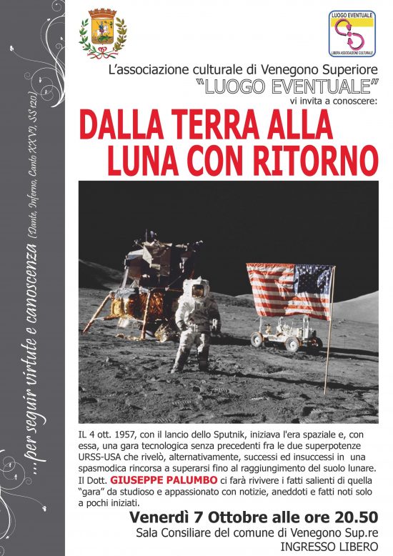 7 ottobre 2016 – Presentazione libro “Dalla Terra alla Luna con ritorno” di Giuseppe Palumbo