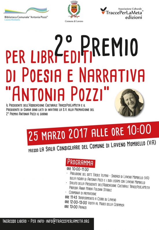 25 marzo 2017 – Premiazione 2° Premio per Libri Editi di Poesia e Narrativa “Antonia Pozzi”