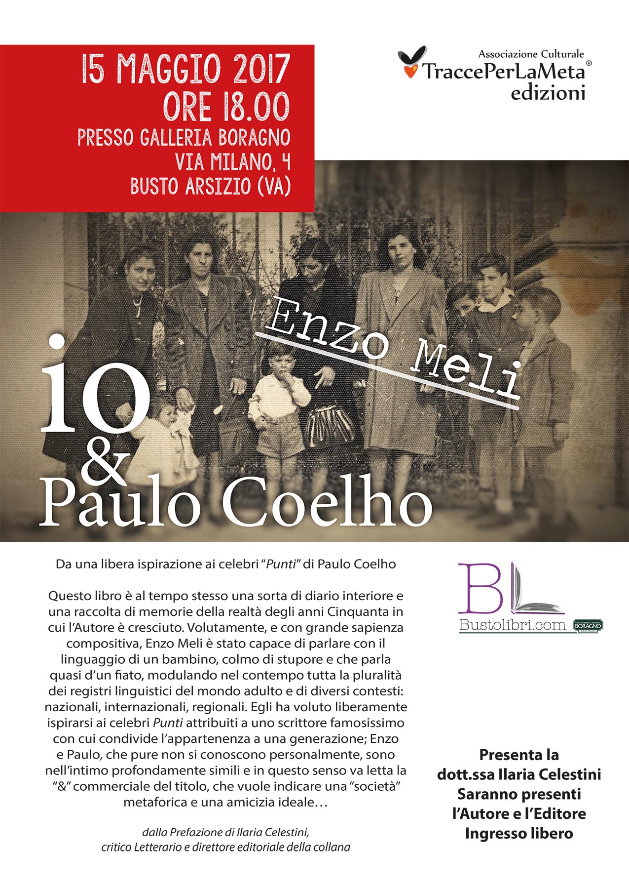 15 maggio 2017 – Presentazione Libro “io & Paulo Coelho” di Enzo Meli