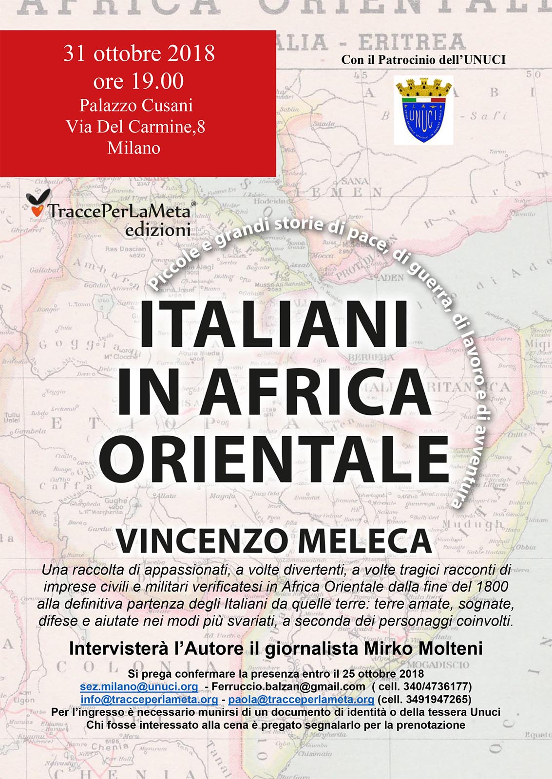 31.10.2018 “Italiani in Africa orientale” di Vincenzo Meleca