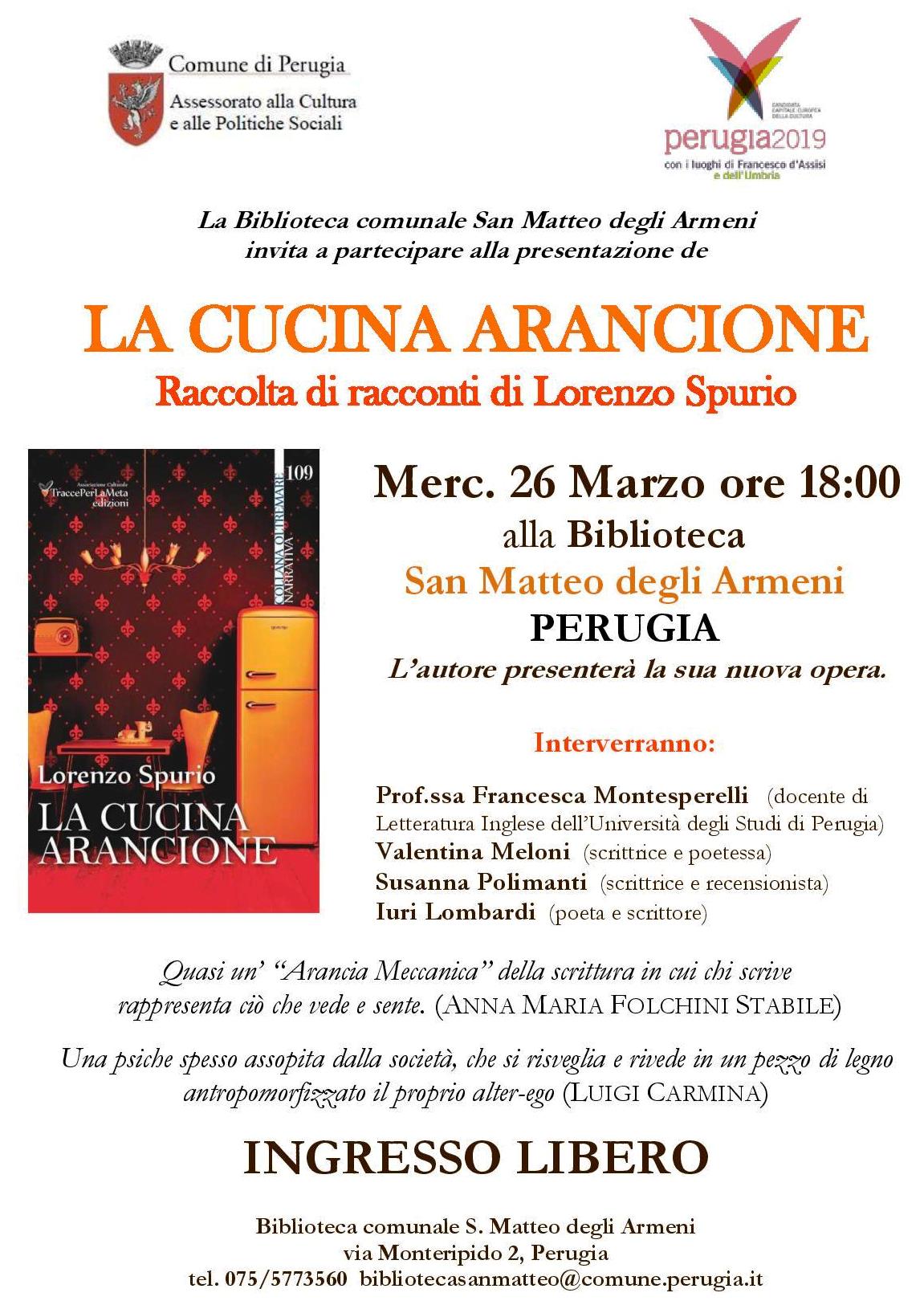 26.3.2014 – Spurio presenta la sua nuova raccolta di racconti a Perugia