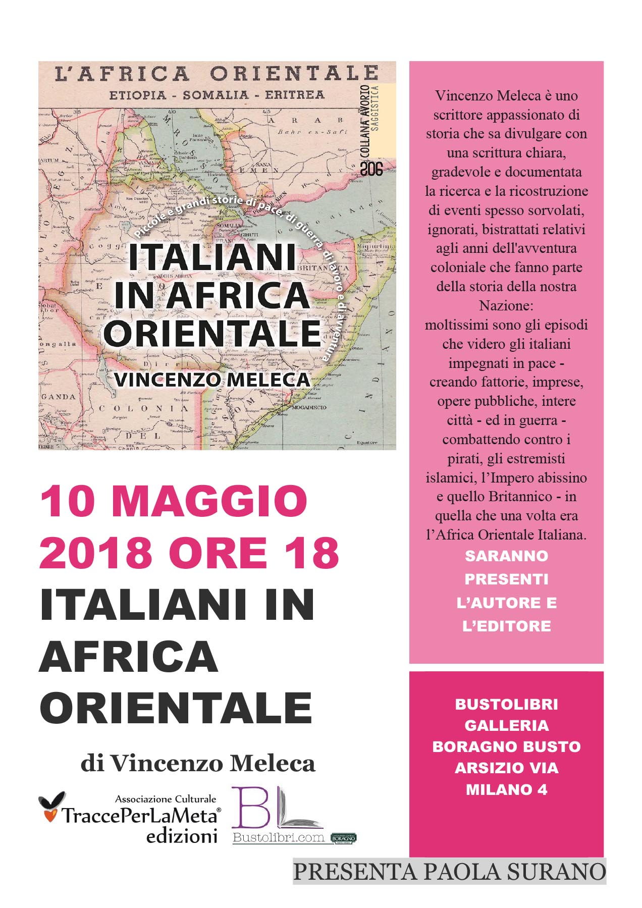 10.5.2018 Presentazione libro “Italiani in Africa orientale” di Vincenzo Meleca